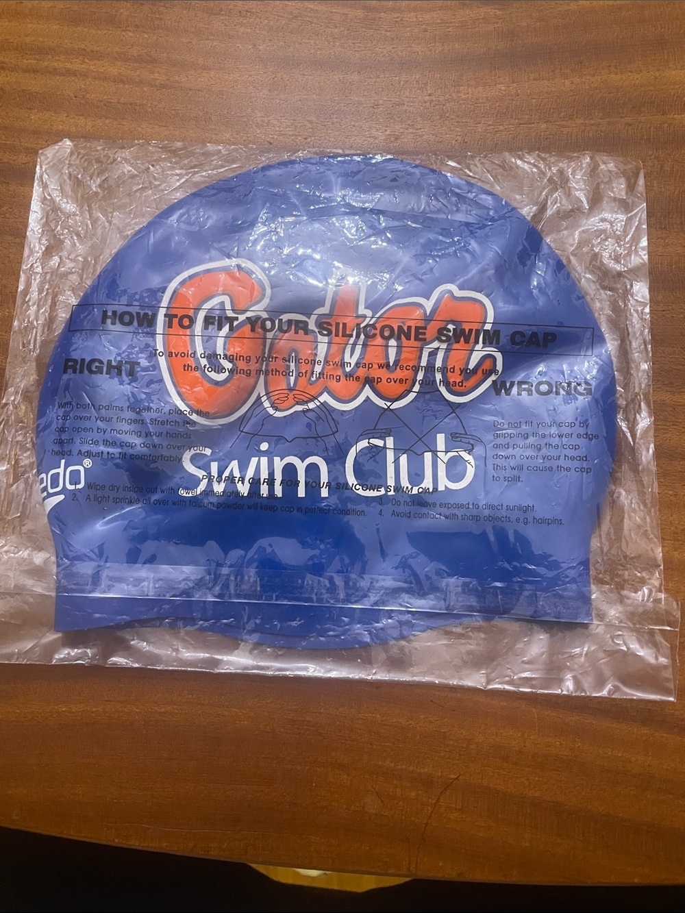 Florida Gator Swim Club Team Swim Cap Speedo Blue Silicone